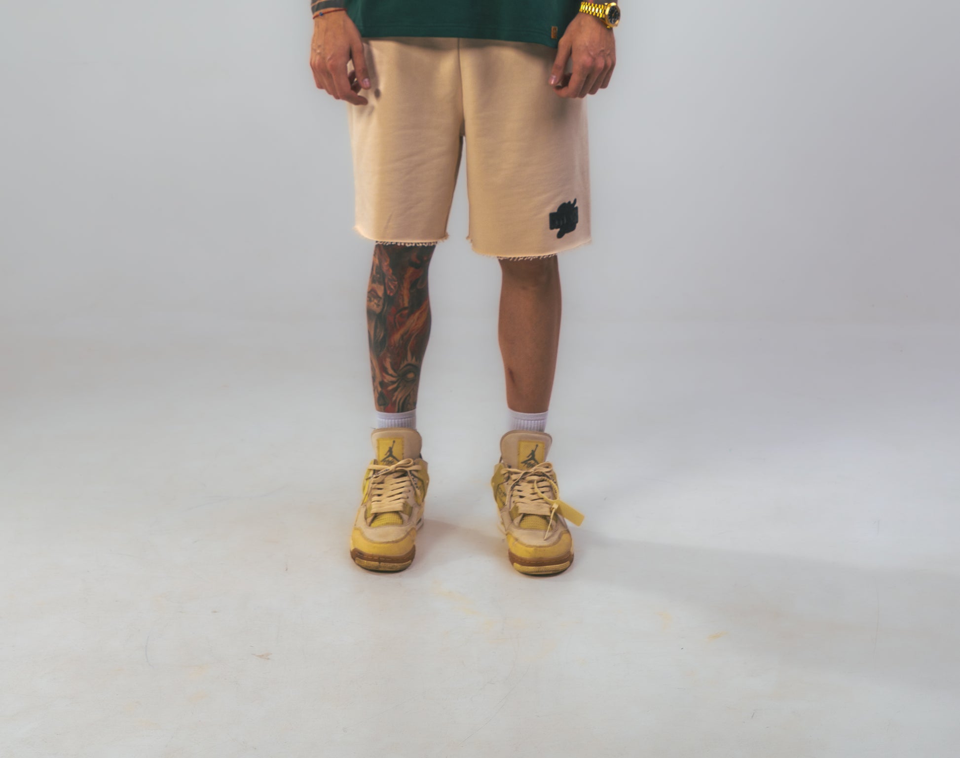 Heavyweight Cotton Gold Shorts