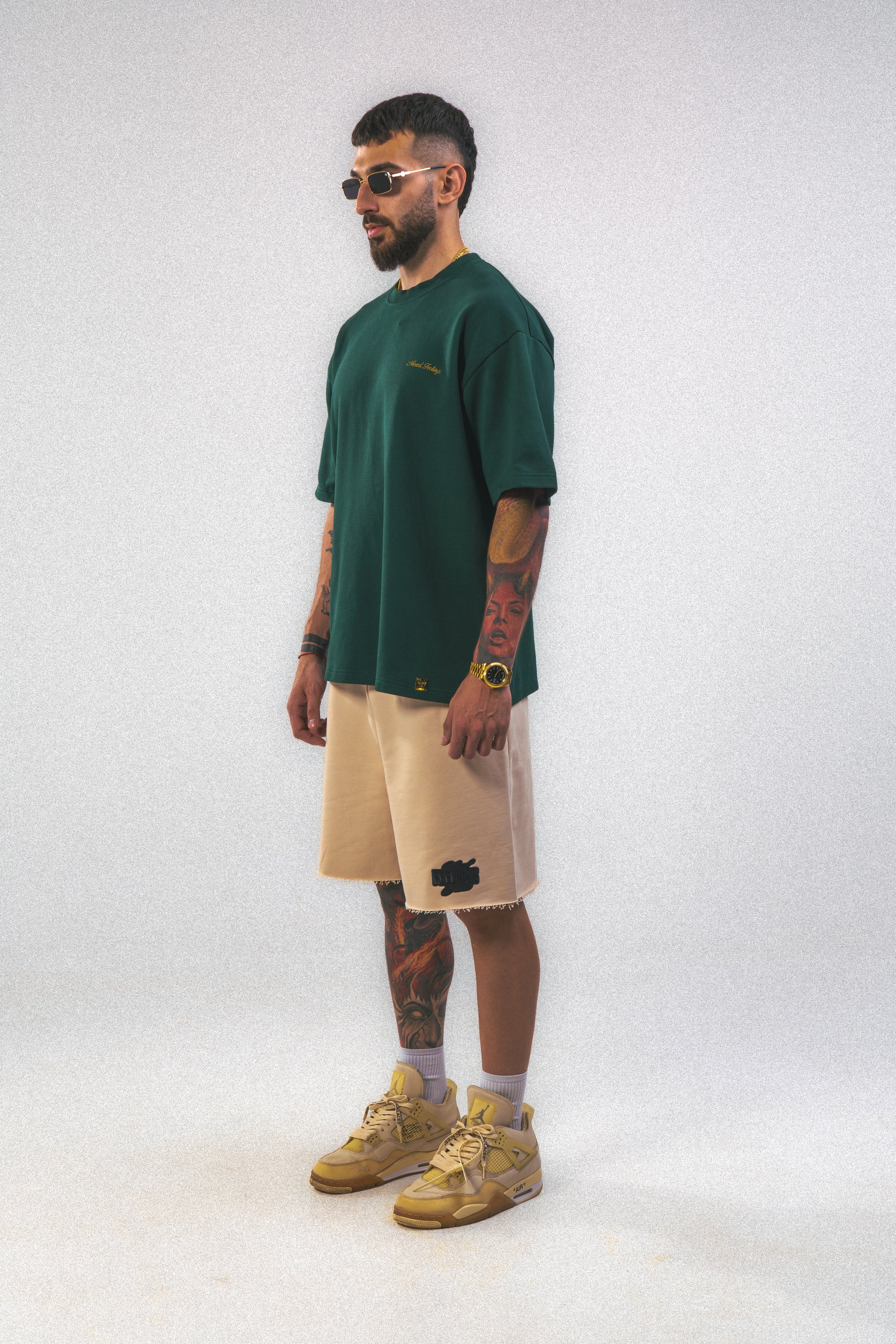 Heavyweight Cotton Gold Shorts